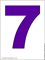 цифра семь фиолетовая